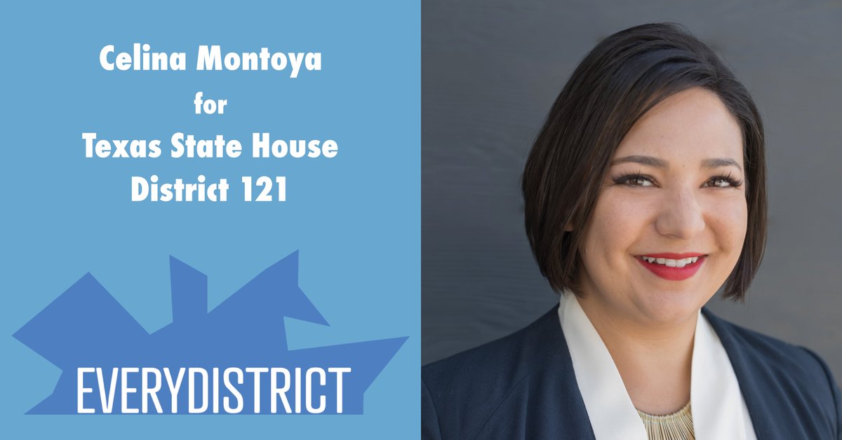 . @CelinaForTexas is a former host and reporter for Texas Public Radio and founder of the nonprofit, Literacy San Antonio. She’s another second-time candidate running to flip this district this year:  https://everydistrict.us/candidates/2020-candidates/celina-montoya/