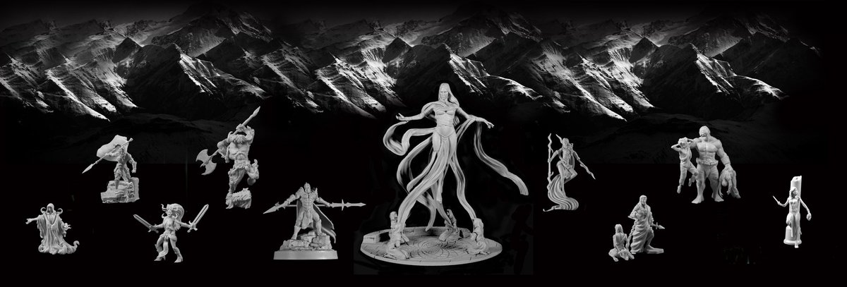 StudiosCerberus's tweet photo. The full cast of Mortals Reckoning in all their glory
#mortalsreckoning
#Thrall #raktagar #korvina #miniature #model #fantasy #fantasyart #tabletopgames #tabletopgaming #wargaming #wargames #resinminiatures #tabletopminiatures #paintingminiatures #fantasymodel #cerberusstudios https://t.co/qBCOtbAlhe