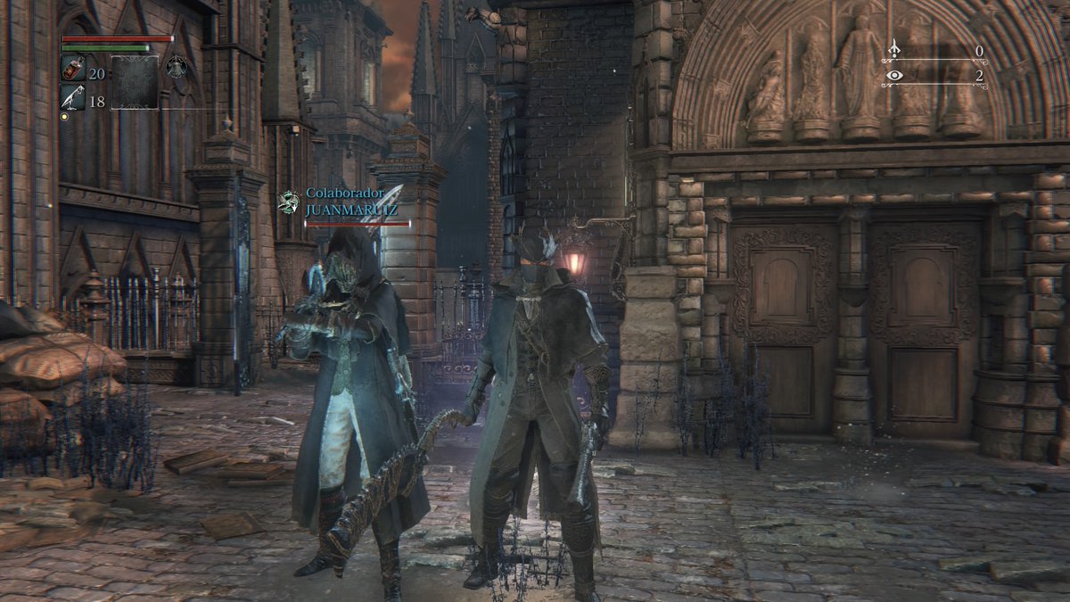 JavierFuertesP's tweet photo. Buena tarde de Bloodborne con @Juanmacolibri :) #PS4share https://t.co/nduEv6fud1
