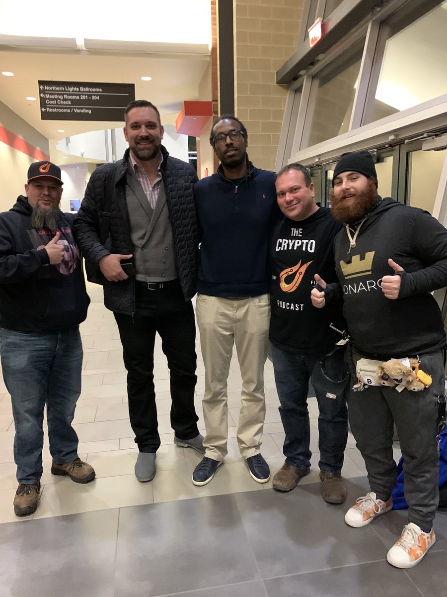 6ft7dontball's tweet photo. @KennethBosak @JasonMack99 @cryptocampfire @_CLINTWESTWOOD_ all at #chainwise it would not have been possible without da CROW. Thanks again for a priceless experience https://t.co/EQopZWacWd