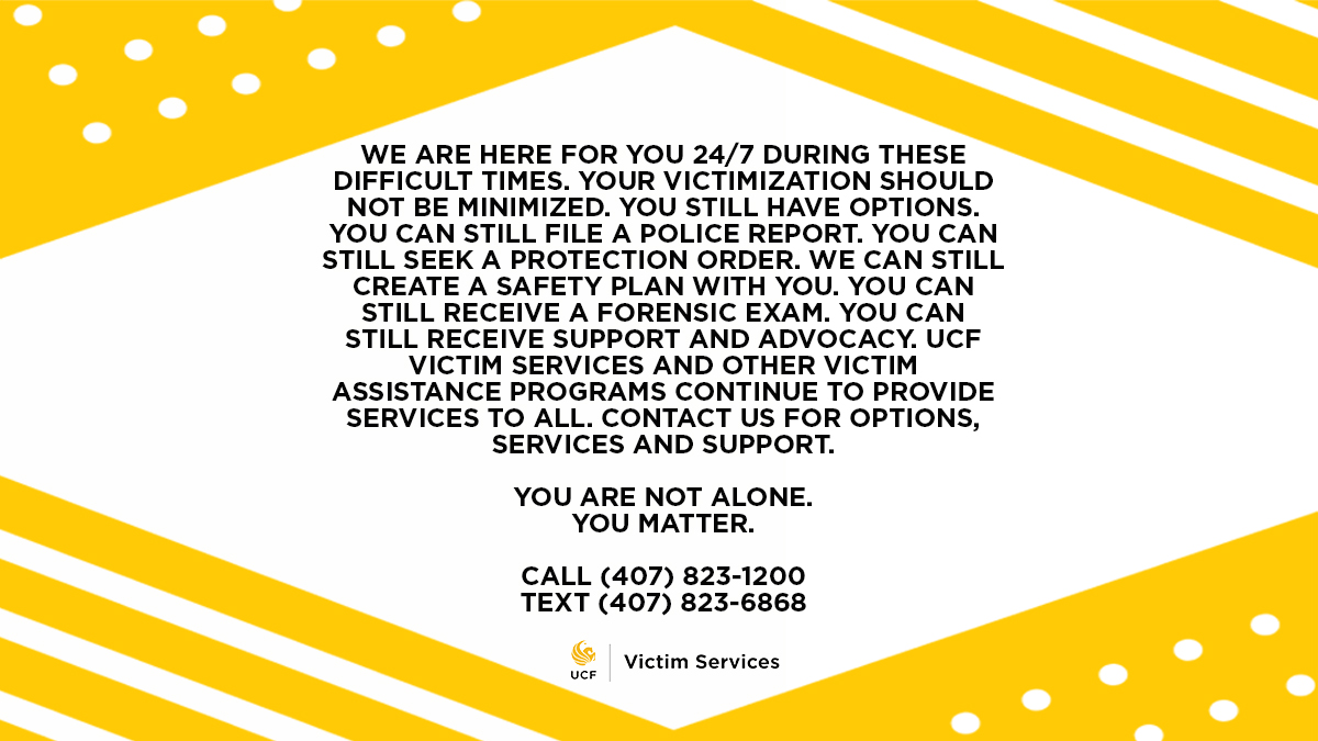 UCF Victim Services tweet media