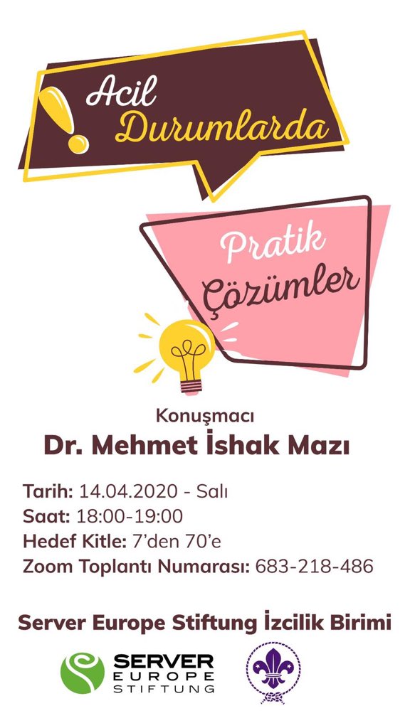 irfander42's tweet photo. Acil durumlarda pratik çözümler zoom toplantı numarası : 683-218-486 davetlisiniz #servergenclik #irfander #servereurope https://t.co/OFIGY0GMvP