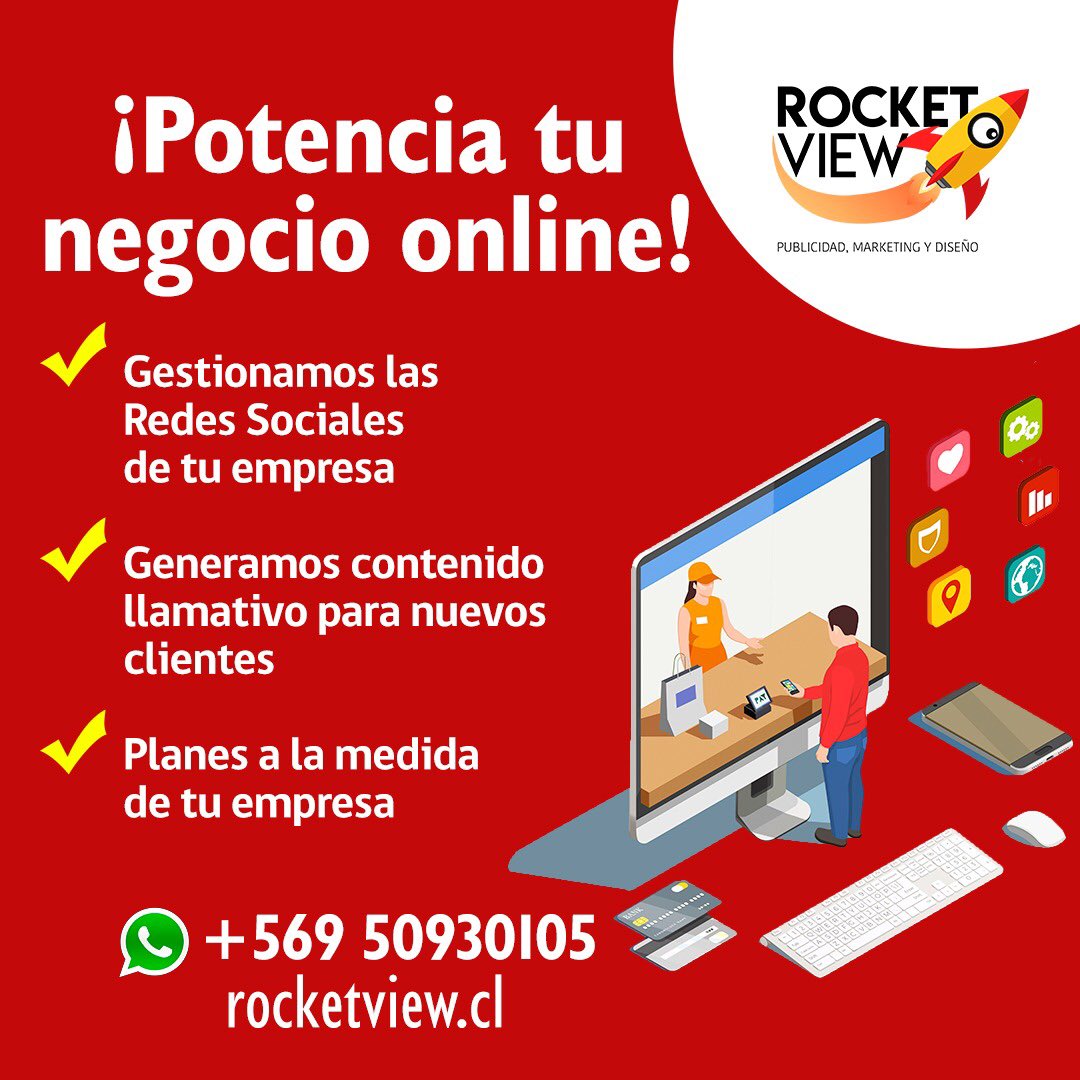 rocket_view's tweet image. En tiempos de cuarentena las personas están más tiempo en Redes Sociales 👥
¡Es tiempo de hacer sobresalir tu  negocio!

¡ESCRÍBENOS! 📲

#marketingdigital #negocios #negociosonline #redessociales #agencia #communitymanager #socialmedia #agenciademarketing #potenciarnegocios