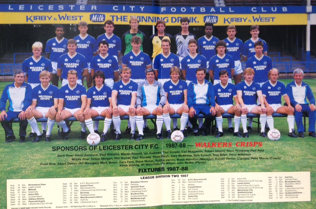 LCFCprogs's tweet photo. 1/2
15 Aug 1987
#LCFC v #STFC – New faces, but relegation has bitten and a paltry 8,469 turn out for this; tbf we’ve hardly pushed the boat out - #James #Ford & @paulcoo78700846 provide experience at varying levels, and #NickCusack arrives from #Alvechurch. The new @9smudge? https://t.co/s7W6ARHl0D