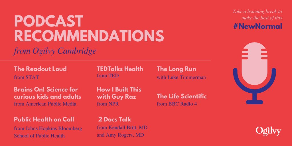 OgilvyCambridge's tweet photo. Continuing our series of making the best of the #NewNormal and in the spirit of #RelentlessCuriosity, check out the list of recommended #podcasts the #OgilvyCambridge team has queued up right now ⬇️ https://t.co/OZyYFg3eR2