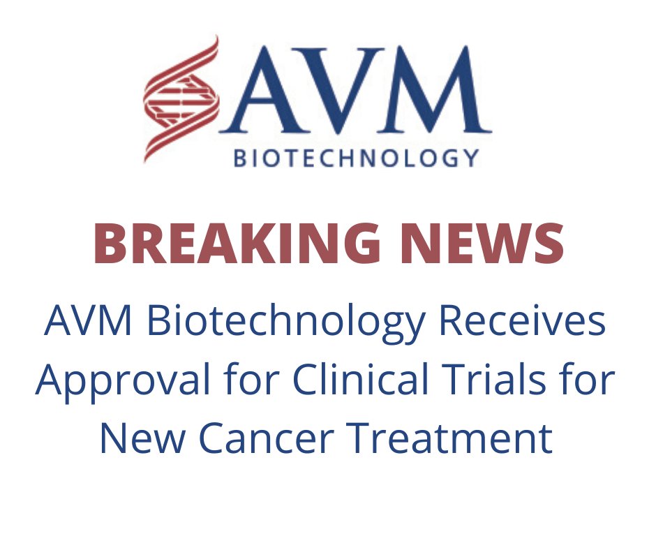 Clinical trials approved for AVM0703 to treat Non-Hodgkins Lymphoma, Acute Lymphocytic Leukemia and Chronic Lymphocytic Leukemia. AVM is seeking patients to begin Phase I/II trials. avmbiotech.com  #Cancertreatment #Leukemia #Lymphoma