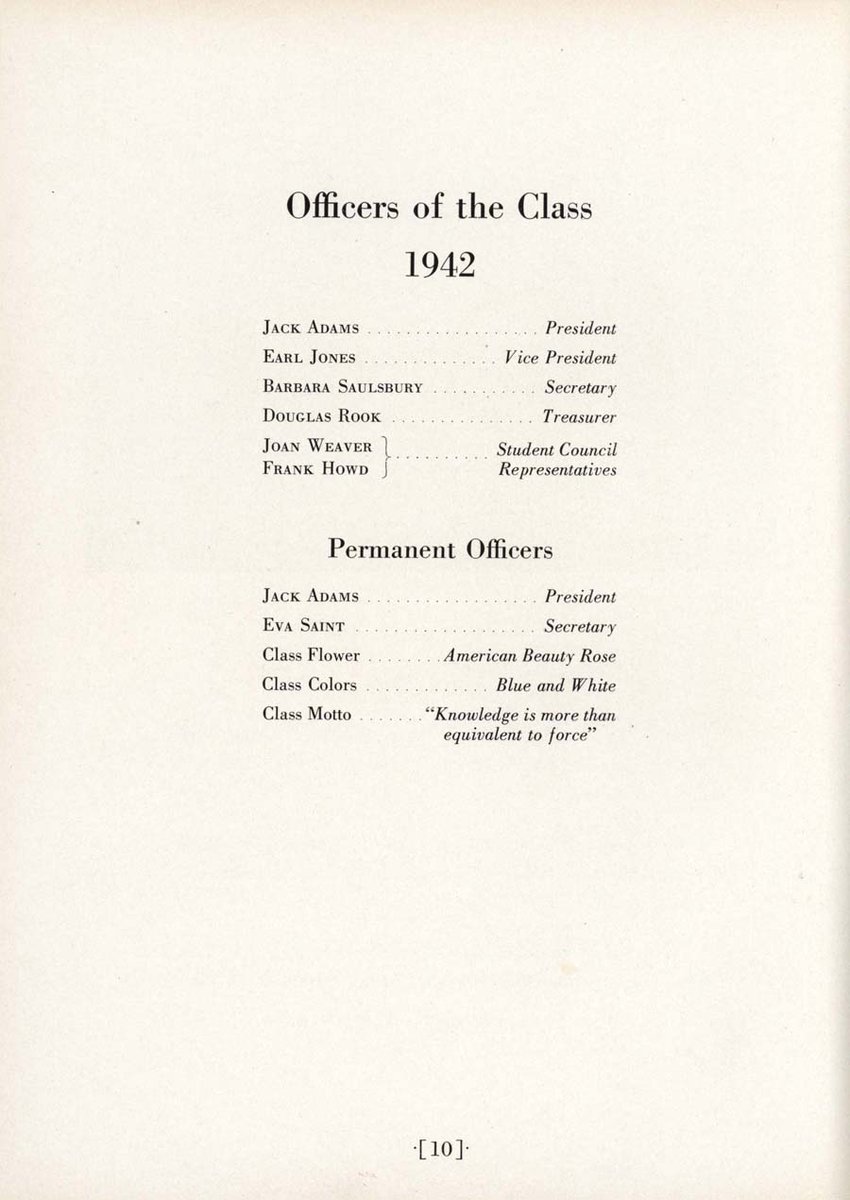 My high school, also Eva Marie Saint's, digitized the entire year book collection so I went looking for the  @TCM favorite, who graduated in 1942. "Bubbles" was also in...everything! My God, how did she study? #TCMParty  #LetsMovie  #TCM26