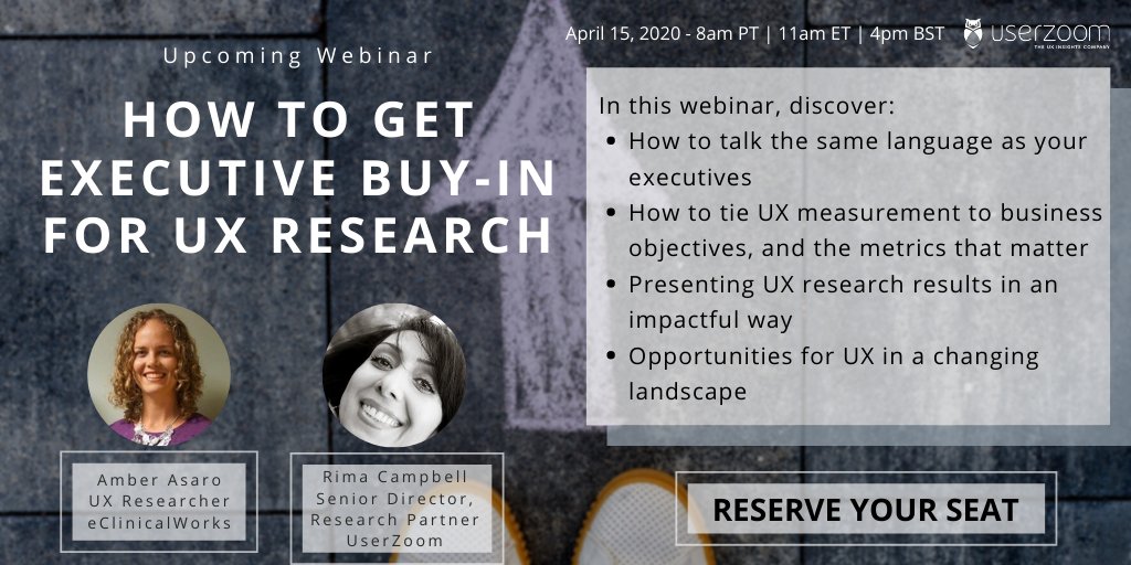 Happening tomorrow! In this webinar, learn how to talk the same language as your executives, and demonstrate the continual value that UX can deliver to your organization.