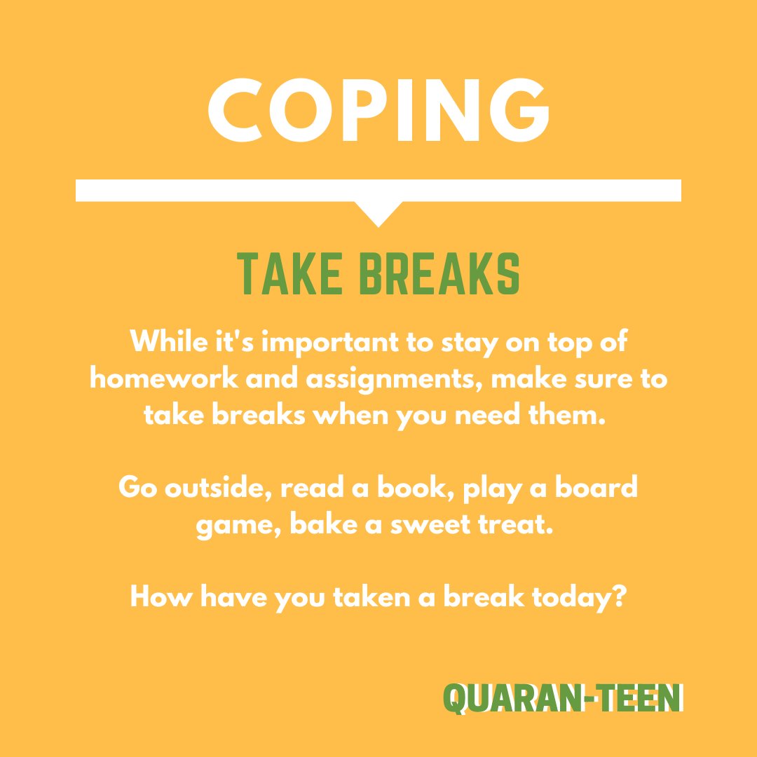 Impact_Spartan's tweet photo. Teens, let us know how you've taken a break today! #quaranteen #COVID19 https://t.co/sGb9JfjnXd
