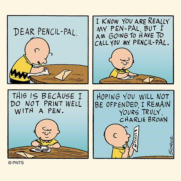 Snoopy's tweet photo. Bringing back letter writing 📝 https://t.co/uo1aQGzlFB