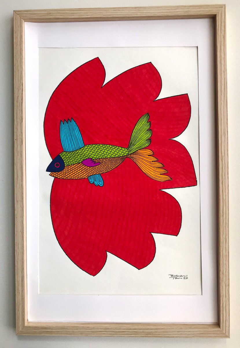 Normally I sell individual drawings for €150 so it’s a pretty good deal to get two for just €50. The offer ends when I either run out of drawings, run out of packaging (due to the lockdown) or reach the 30th April.Flying Fish (2020)