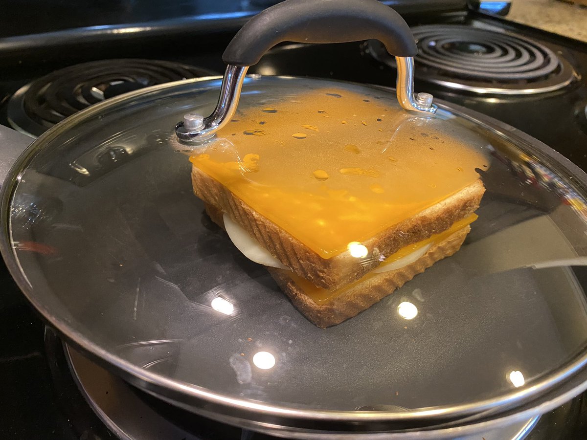 Cover that shit and wait for top cheese to melt slightly.