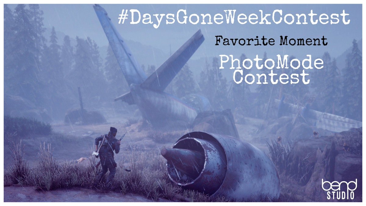 The  #DaysGoneWeek photo mode contest of your 'Favorite Moment' begins April 20th!Submit your shots using: #DaysGoneWeekContest Max of 4 photos Closes April 25th 11:59pm EST Win prizes including a tshirt & patch from  @BendStudioMore info:  https://thebrokenroad.blog/photo-mode-contest/