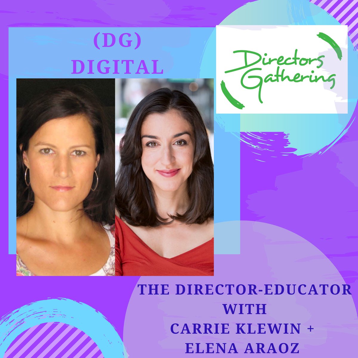 DirectorsGather's tweet photo. #WeGather this Sat 4/18 #DGDigital #DirectorEducator back by popular demand! Moderators @carrieklewin + #ElenaAraoz will lead another discussion on directing + teaching in a digital world. RSVP here: https://t.co/aiYdWi05R3 https://t.co/5zKHf8rUn0