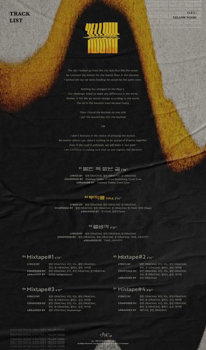 There's two poems who come with the track list. The one in the black list and the one in the white list are different so make sure to read both