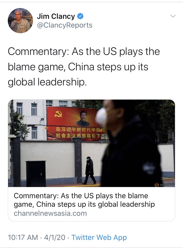 He’s pushed actual Chinese propaganda from  @SCMPNews, a well-known mouthpiece for Beijing, and beyond. Including plenty that is pretty obviously anti-American in its intent. Just look at these headlines.