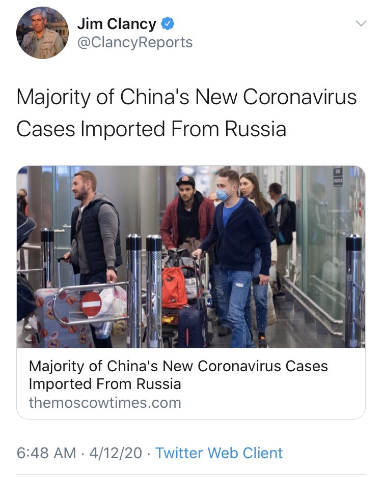 He’s also pushed the ridiculous notion that China’s new cases are only coming from outside China.