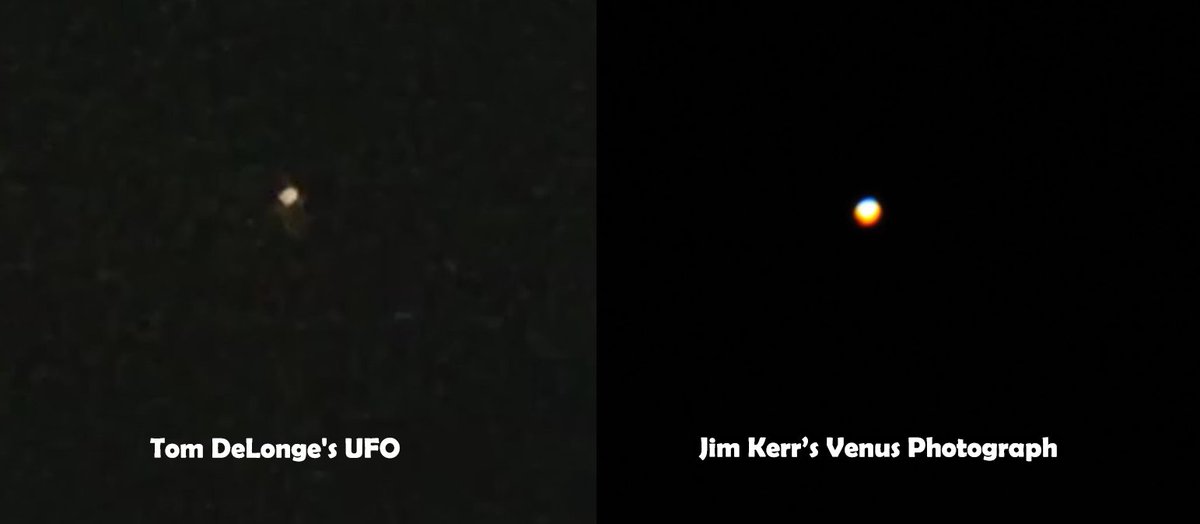 3/5 ...the skepticism thrown our way, largely stemmed from Sean Cahill's  @mintyhyperspace's tweet defending DeLonge did not see flares as he was too far away. We determined he likely did see them; but videoed Venus. However, we took that criticism and challenged our findings.