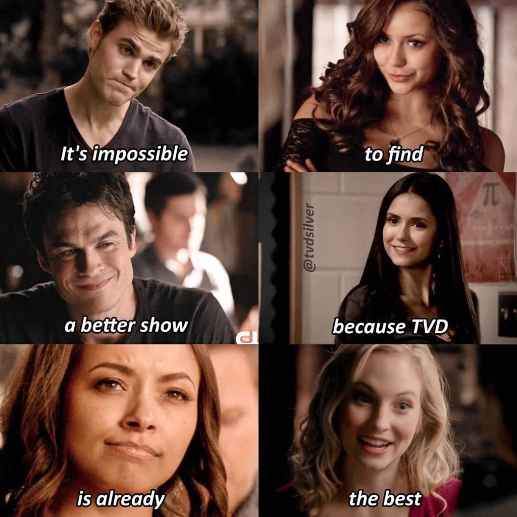 Kristi27052002's tweet photo. I love this show so mush๐๐คค๐ #TheVampireDiaries #DamonSalvalore #CarolineForbs #ElenaGilbert #StefanSalvatore #KaterinePierce #BonnieBennett https://t.co/eTlxjds0uf