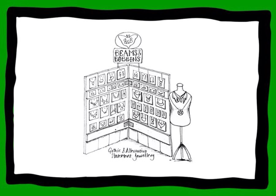 MAKE A STATEMENT with this gorgeous jewellery from <a href="/BeamsandB/">BeamsandBobbins</a>! 
Gothic and alternative designs made from acrylic and eco-friendly bamboo. 
See our virtual market at stallmcr.com/virtualstall for more.