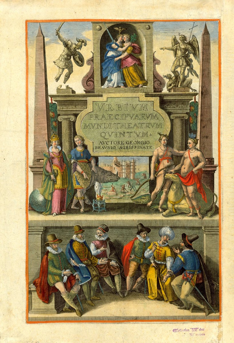 philographikon2's tweet photo. Title Pages of famous atlases. #Braun and #Hogenberg (1580) and of #Janssonius (1641). https://t.co/XenEfvE2Vf https://t.co/NDQHOCQMFz