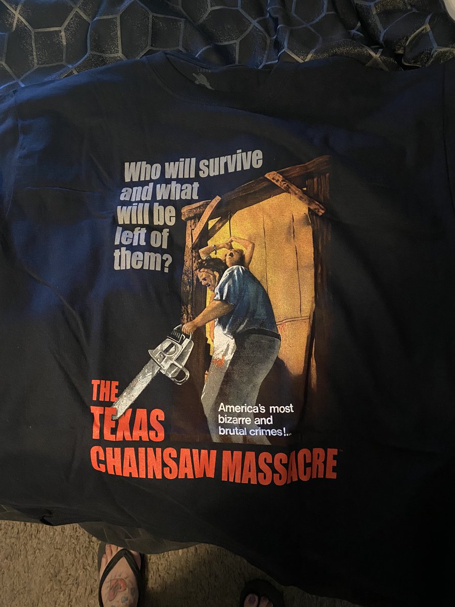 New tee!!! I love packages. #texaschainsawmassacre #leatherface #HorrorMovies  #horrortshirts #love