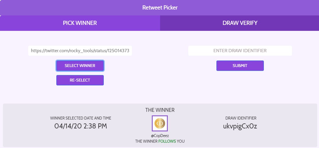 rocky_tools's tweet photo. Winner is @CopDeez 
Please DM to claim. https://t.co/RSJx74muvN
