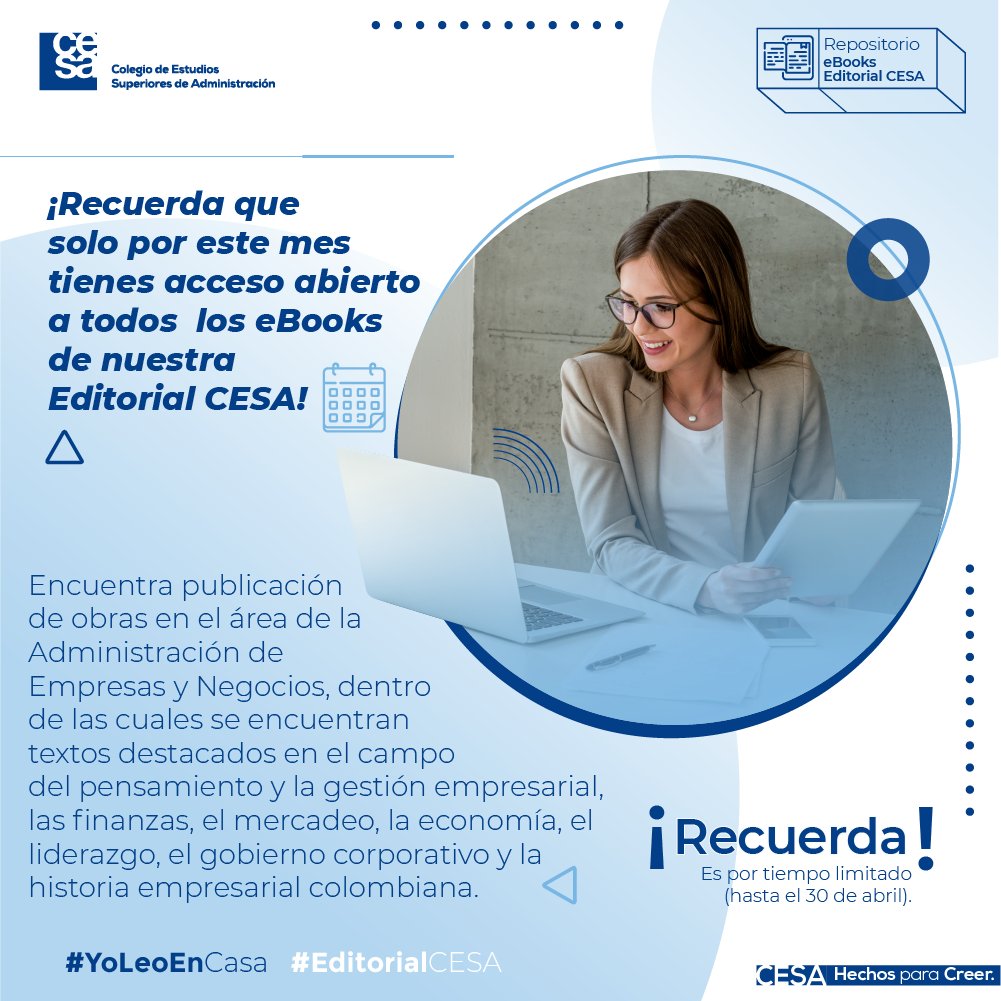 CESA_edu's tweet photo. 👉Más información aquí: https://t.co/I5nNQFCJex #CesaVirtual #EditorialCESA #YoLeoEnCasa https://t.co/5SfP5PerCC