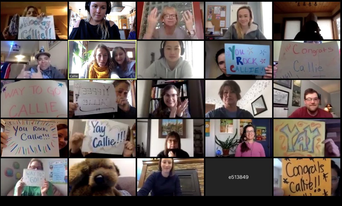SppsCounselors's tweet photo. Since we couldn’t be together to celebrate, we had a virtual celebration for our latest #RAMP recipient! So proud of you, Callie!! #CounselorsHaveFun #SPPSinitTogether #soproud ⁦@ASCAtweets⁩ ⁦@SPPS_News⁩ ⁦@wearemsca⁩ ⁦@AdamsSPPS⁩ ⁦@DGintherSPPS⁩ ⁦ https://t.co/dEVSjjItqJ