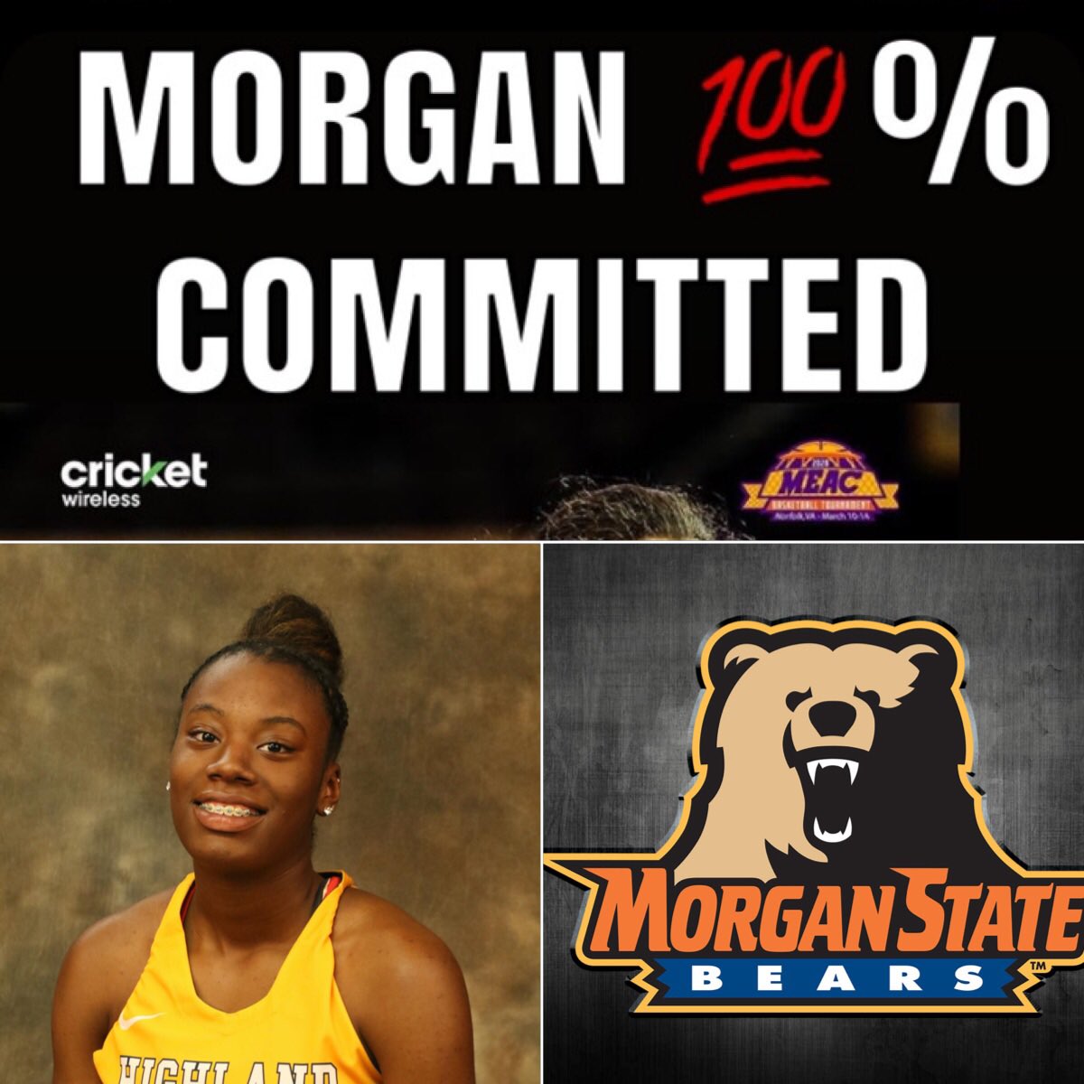 LadyReignChi's tweet photo. Congrats to Armani Turner  on her commitment to play for the Lady Bears of @MorganStBears @HCC_WBB https://t.co/Xh894SgFIW