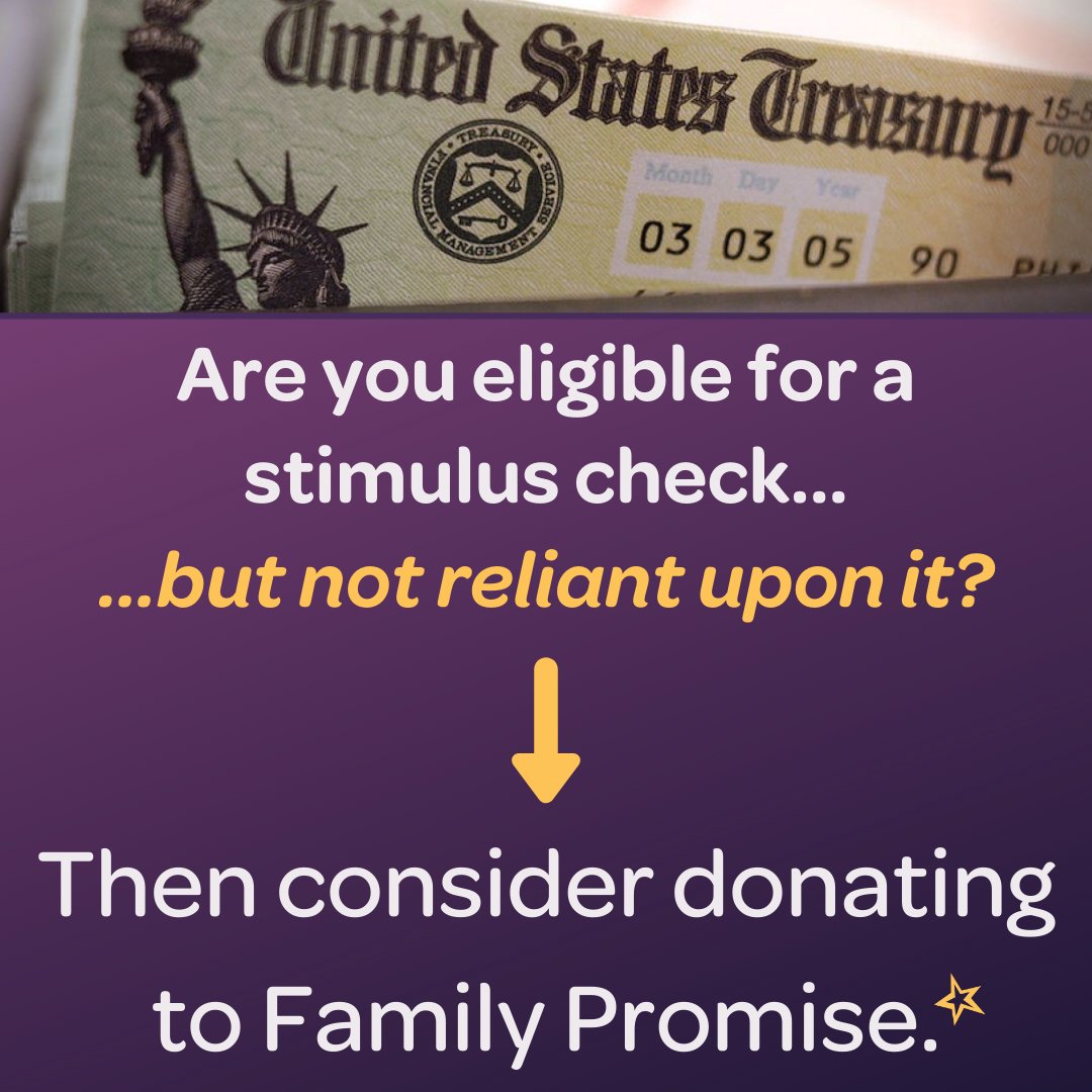 GPFamilyPromise's tweet photo. Don't Need That $1,200 Stimulus Check? Donate It To Family Promise - https://t.co/PF1SDrb8Ma https://t.co/i3mi3ryHnL