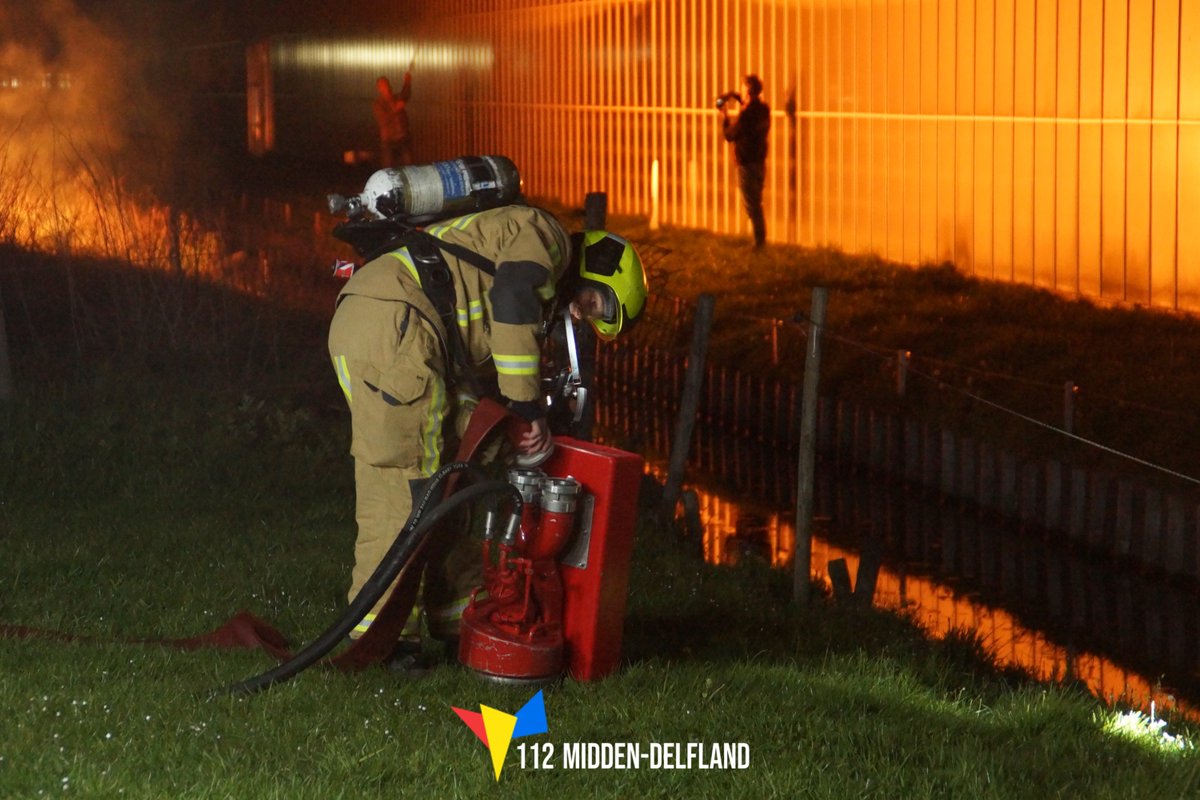 Melding brandweer Groeneveldseweg De Lier inzake grote brand