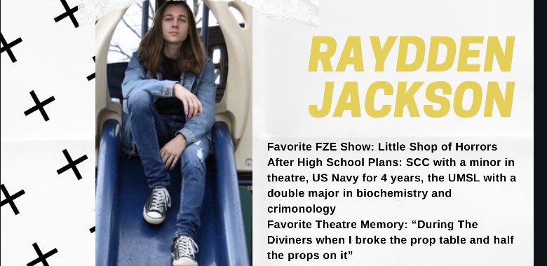 FZEThespians's tweet photo. Today’s Senior of the Day, Raydden Jackson! https://t.co/0i3HqJzd36