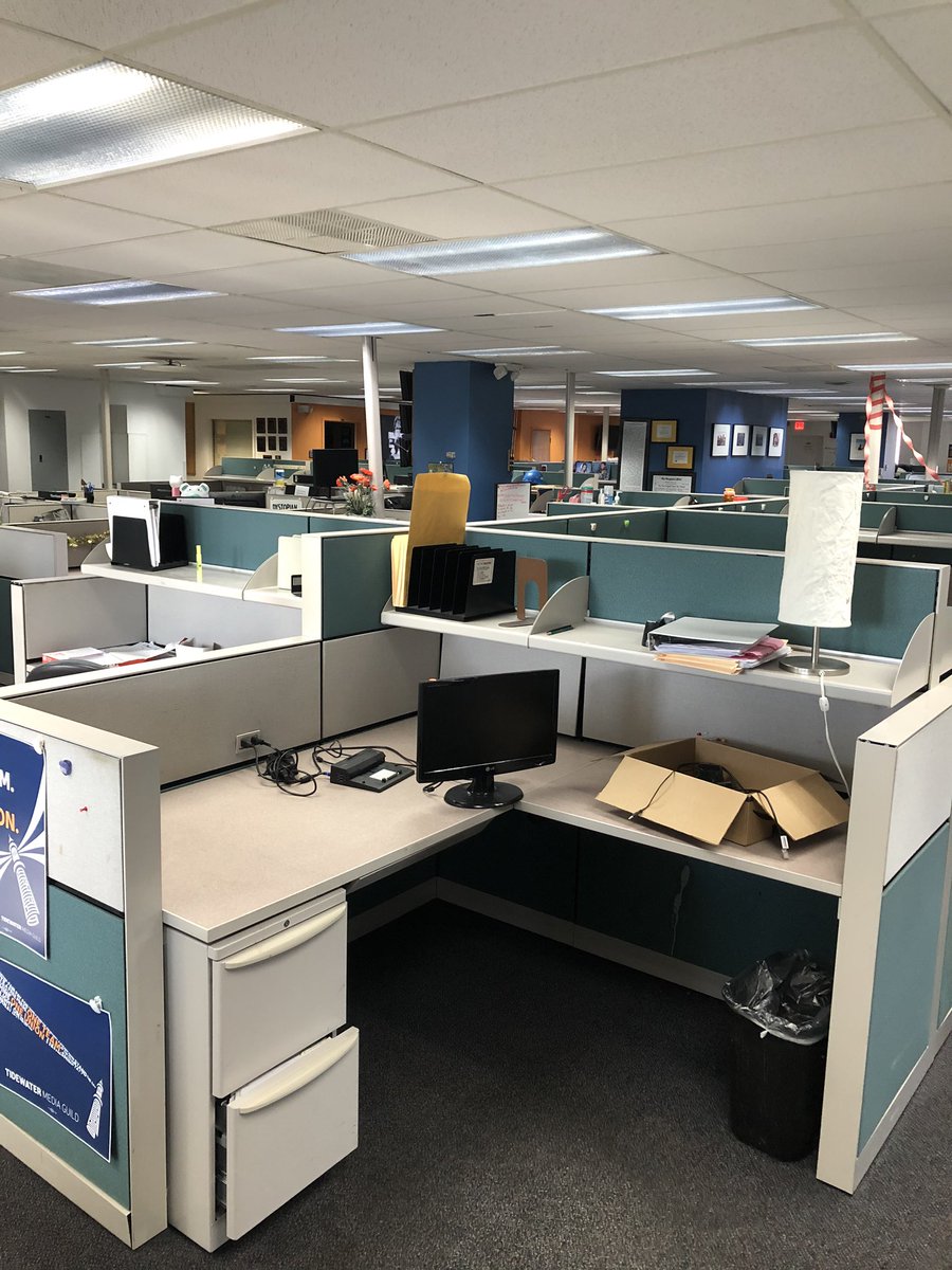 This is our 2nd floor newsroom. It’s been redesigned many times since the 30s. Norfolk’s afternoon paper once shared this space.