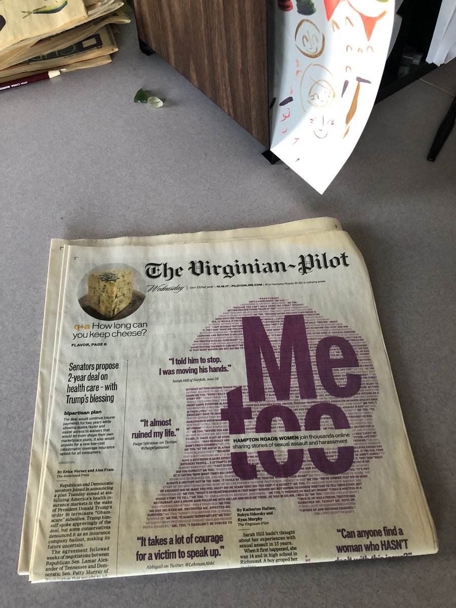 Only 4 U.S. newspapers have been named the “world’s best designed” by  @SND since 2000. The Virginian-Pilot was one of them and we’ve been very proud of our world-class designers and that legacy. The walls are decorated with brilliant art.