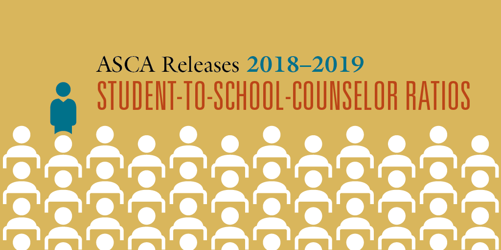 ASCAtweets's tweet photo. Latest student-to-school-counselor ratios show improvement w/ a 430:1 national average, the best we've seen in years. However, it's still well above the ASCA-recommended 250:1 ratio.  #SchoolCounseling https://t.co/zns1PT19V6 https://t.co/Z8EesxKnq5