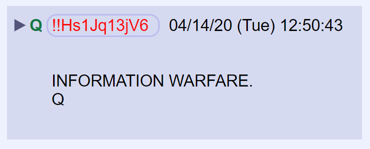 58) POTUS calls himself a wartime President. The war is not military.(At least not yet.)It's a silent war.There is an invisible enemy that attacks us with [dis]information.