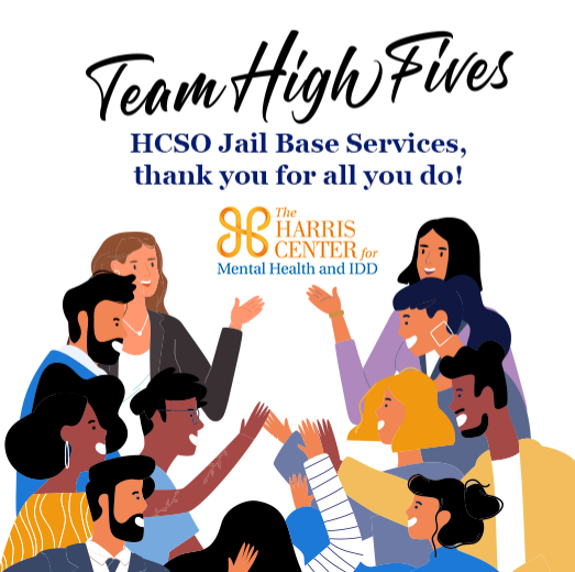 TheHarrisCTR's tweet photo. Our team is filled with amazing, dedicated &amp; talented individuals. During this difficult time, they continue to help transform the lives of individuals with behavioral health &amp; IDD needs. In today’s #TeamHighFive, we recognize our HCSO Jail Base Services. 
https://t.co/qkKTGgxQbs https://t.co/hGGQ77VdPF