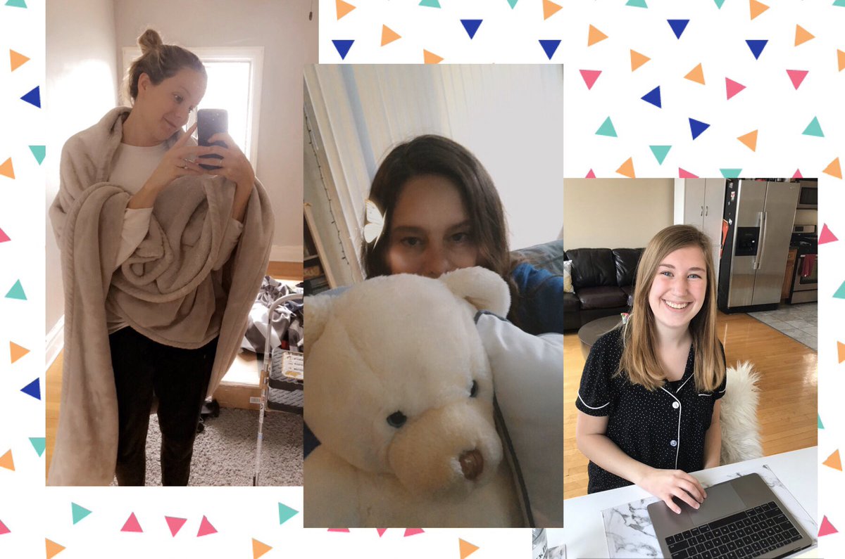 MsClark_Ebinger's tweet photo. We had a blast working in our pajamas today and are really enjoying Remote Learning Spirit Week @EbingerSchool! #r2r @stephanielabuz @MrsKathyMurphy4 https://t.co/eQ45wntUF4