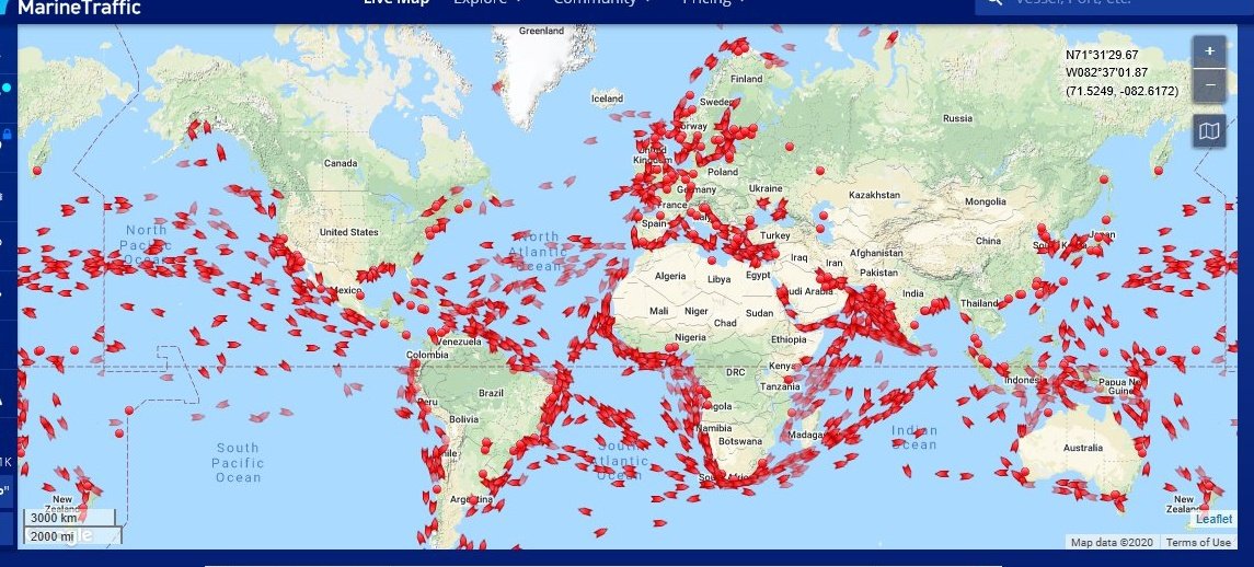 Fascinating- live ship tracking of Cargo vs Tankers
