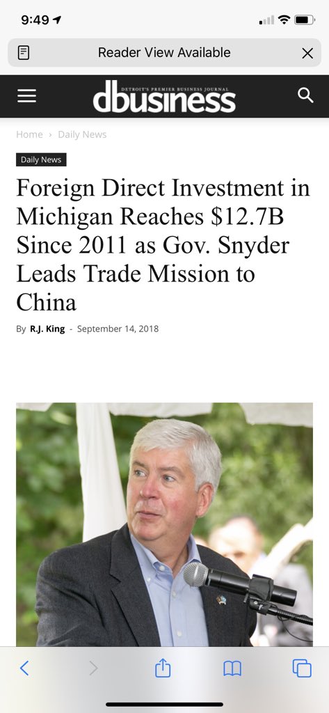  https://www.dbusiness.com/daily-news/foreign-direct-investment-in-michigan-reaches-12-7b-since-2011-as-gov-snyder-leads-trade-mission-to-china/