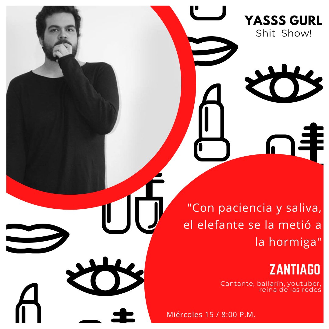 GiordaniGuerra's tweet photo. Mañana entrevistaré al gran @itszantiago por IG Live a las 8pm, no se pierdan esta picante entrevista en el primer programa de #YASSSGURL #ShitShow
https://t.co/To8jd82bQr https://t.co/5Qezl0RQwC