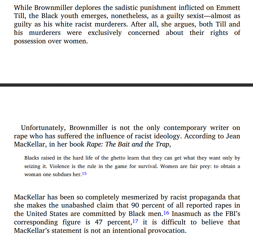 Angela Davis recognized this in the early 1980s: "Rape, Racism and the Myth of the Black Rapist."