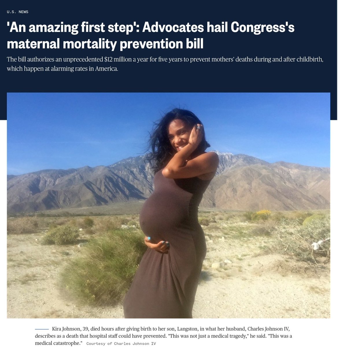The Black Maternal Health  #Momnibus consists of 9 bills. Rep.  #AlmaAdams sponsors the Kira Johnson Act.Details  https://www.nbcnews.com/news/us-news/amazing-first-step-advocates-hail-congress-s-maternal-mortality-prevention-n948951 #BlackMaternalHealthWeek 17/ https://twitter.com/RepAdams/status/1237425546574860288?s=19