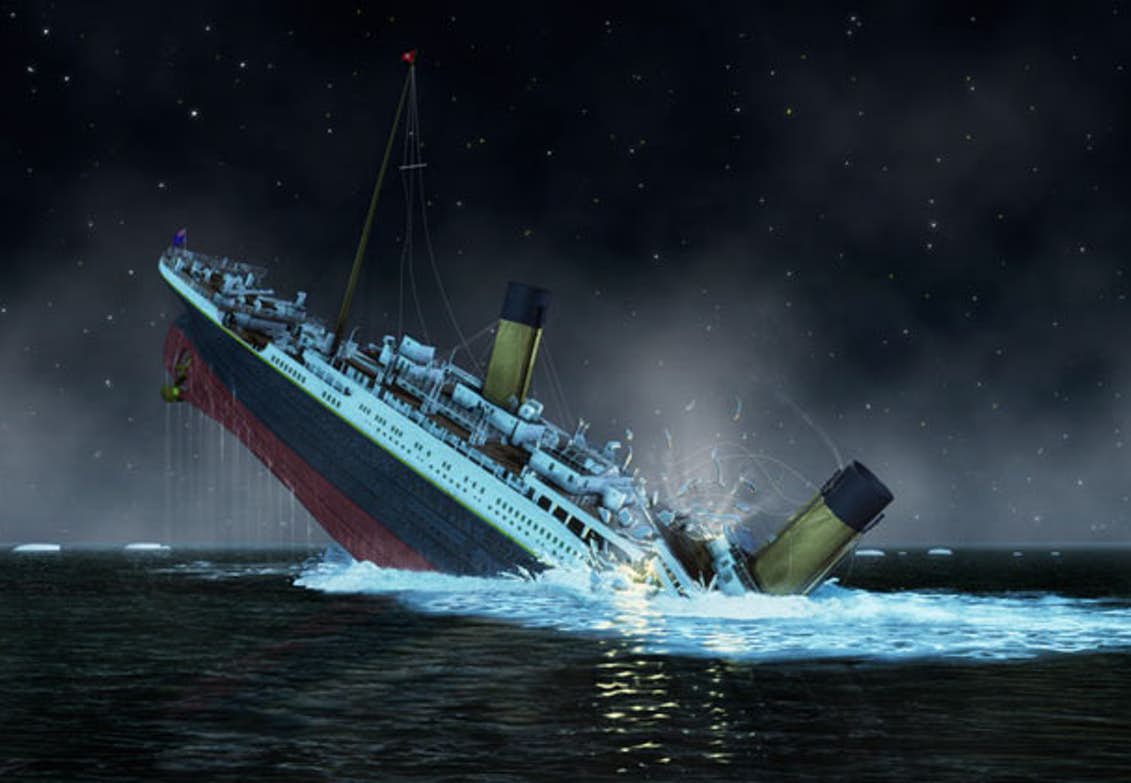 The second funnel falls as the ship reaches an angle of 23 degrees. The lights flicker and are extinguished forever. 1500 people plunged into utter darkness. There is no moon. Only starlight. (0.03:00) /53  #Titanic108