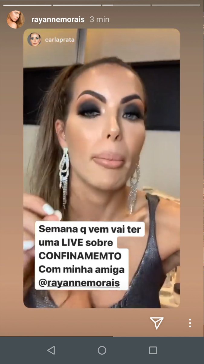 TwittaCah's tweet photo. Semana que vem tem live com a @RayanneMorais_ e @CarlaPrataReal https://t.co/5zETEMbGYA