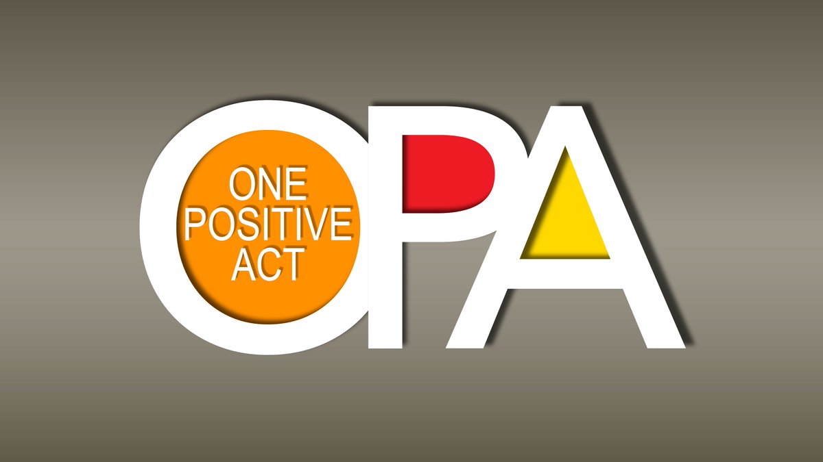 onepositiveact's tweet image. One Positive Act, each day, enough people, we can help change the world. Please help, follow, retweet, encourage others to follow. Do or see a Positive Act, let us know, let's spread the word. THANKS