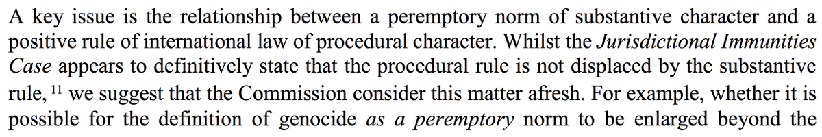 Since the scope of a peremptory norm is determined by moral facts, not social facts, it may *exceed* the scope of pre-existing positive legal norms, with dramatic consequences. 6/