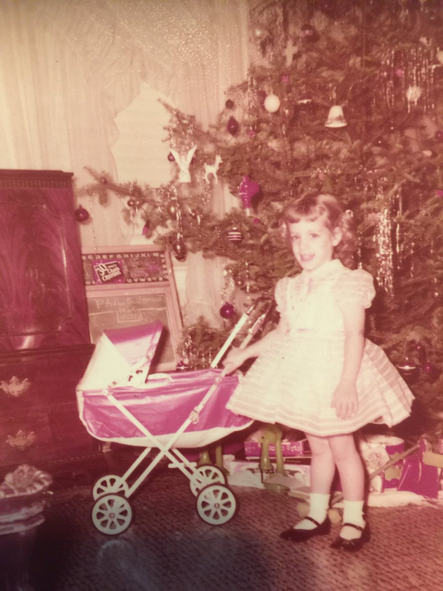 ThrowbackTuesdaybabypix@shongumelem I loved my doll &amp; carriage, but the chalkboard in the background was patiently waiting for me! #RandolphSchools