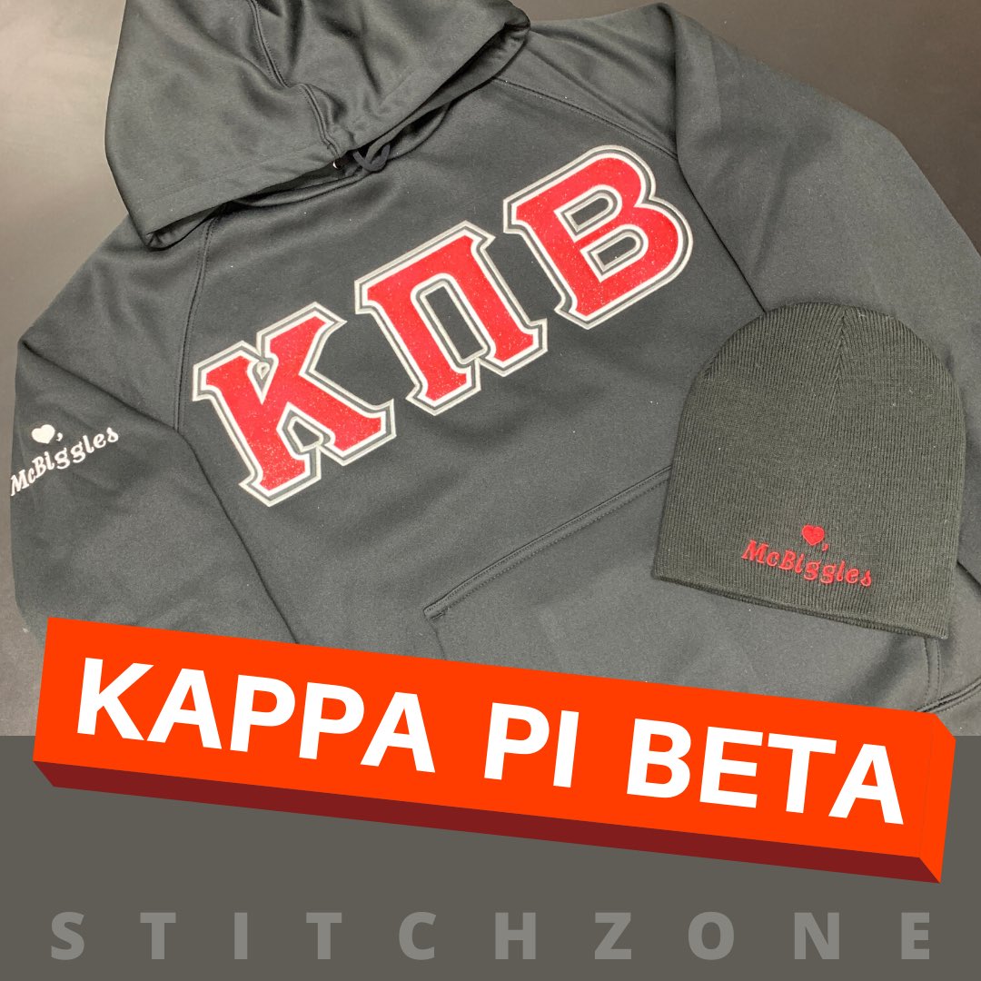 StitchZone's tweet image. #KappaPiBeta #ΚΠΒ #KPiB keeps warm with hoodies and beanies.
.
@stitchzone 
.
*******************************
#stitchzone #greek #greeklife #fraternity #sorority #sale #apparel #clothing #customembroidery #greekgear #qualityembroidery